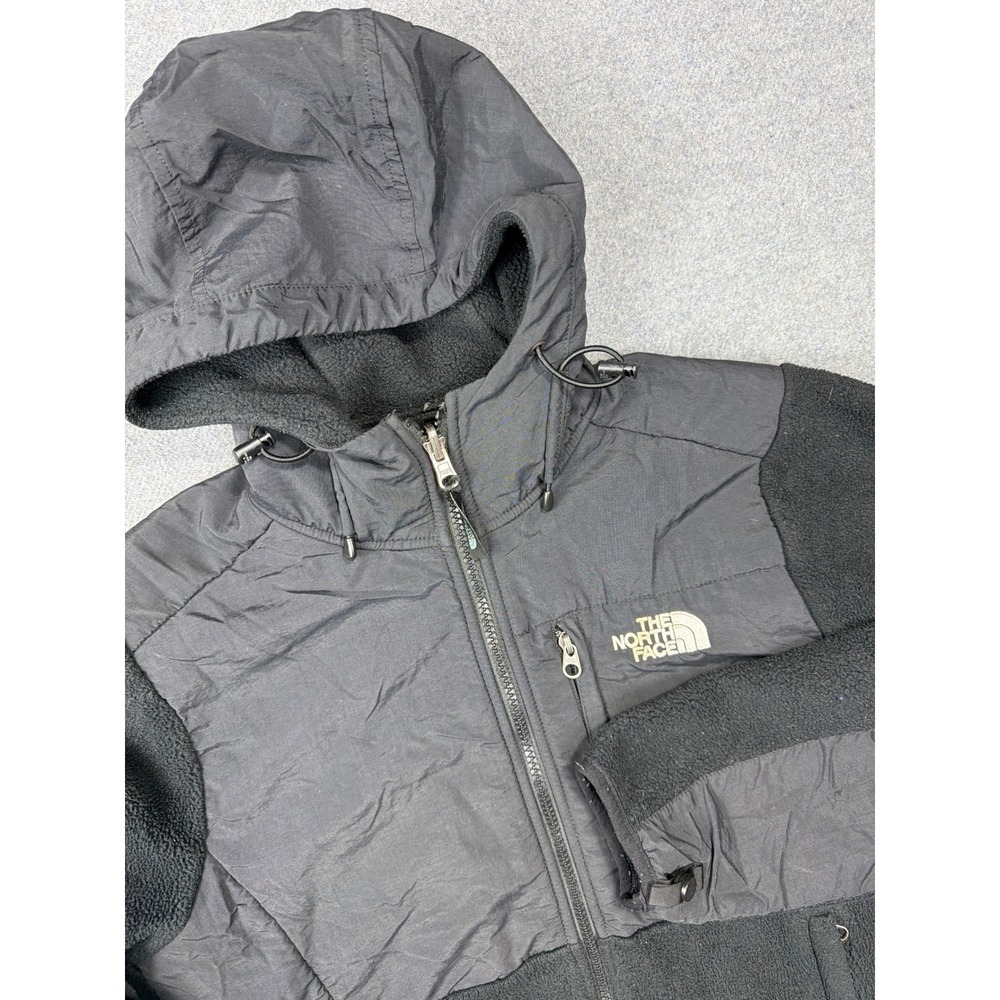 The‎ North Face Fleece Jacket Hooded Womens Small Denali Polartec Black Full Zip